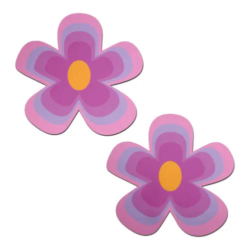 Groovy Flower Pasties in Peaceful Purples sold by Shoe Freaks