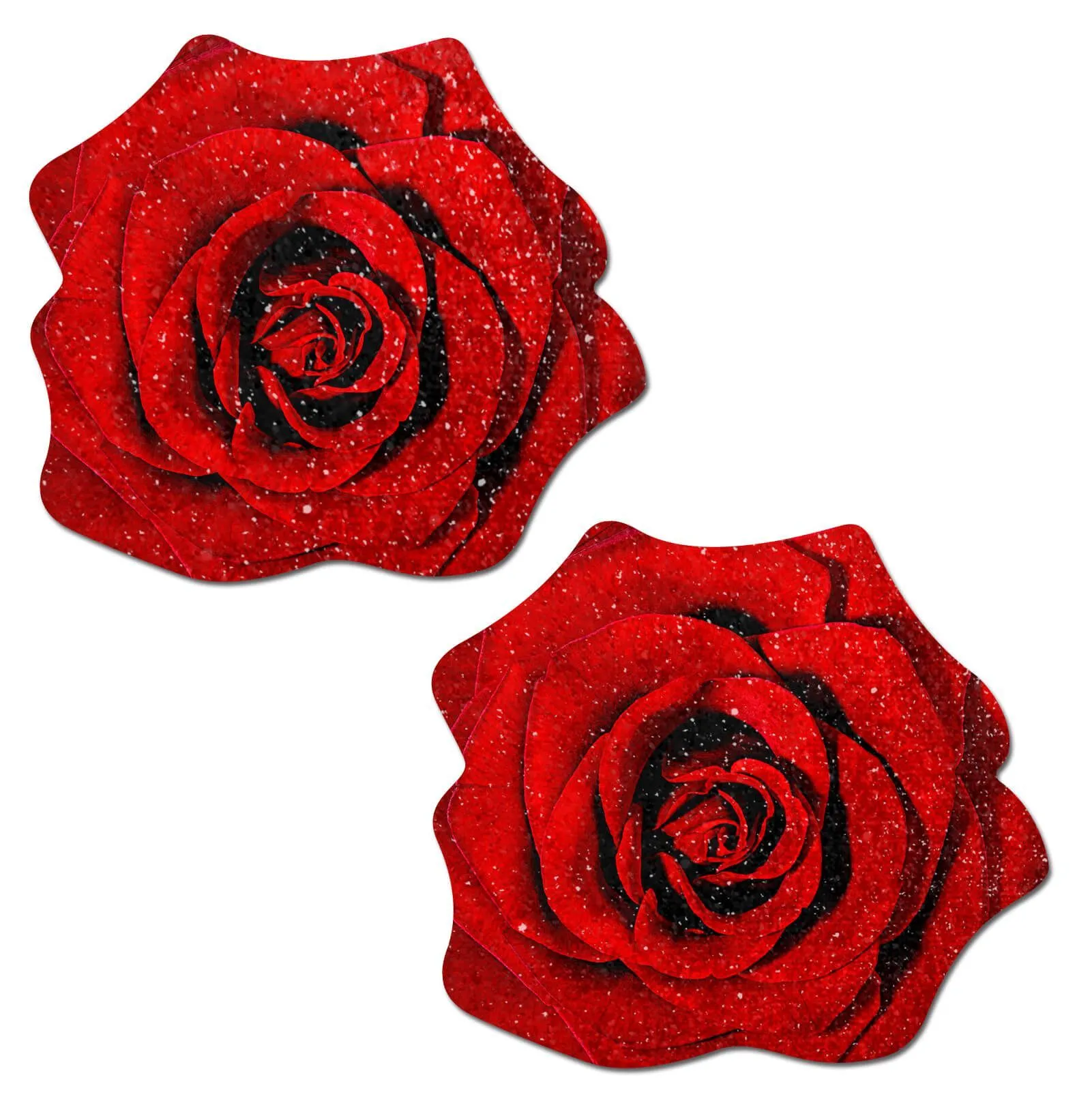 Rose: Red Blooming Rose Nipple Pasties sold by Shoe Freaks