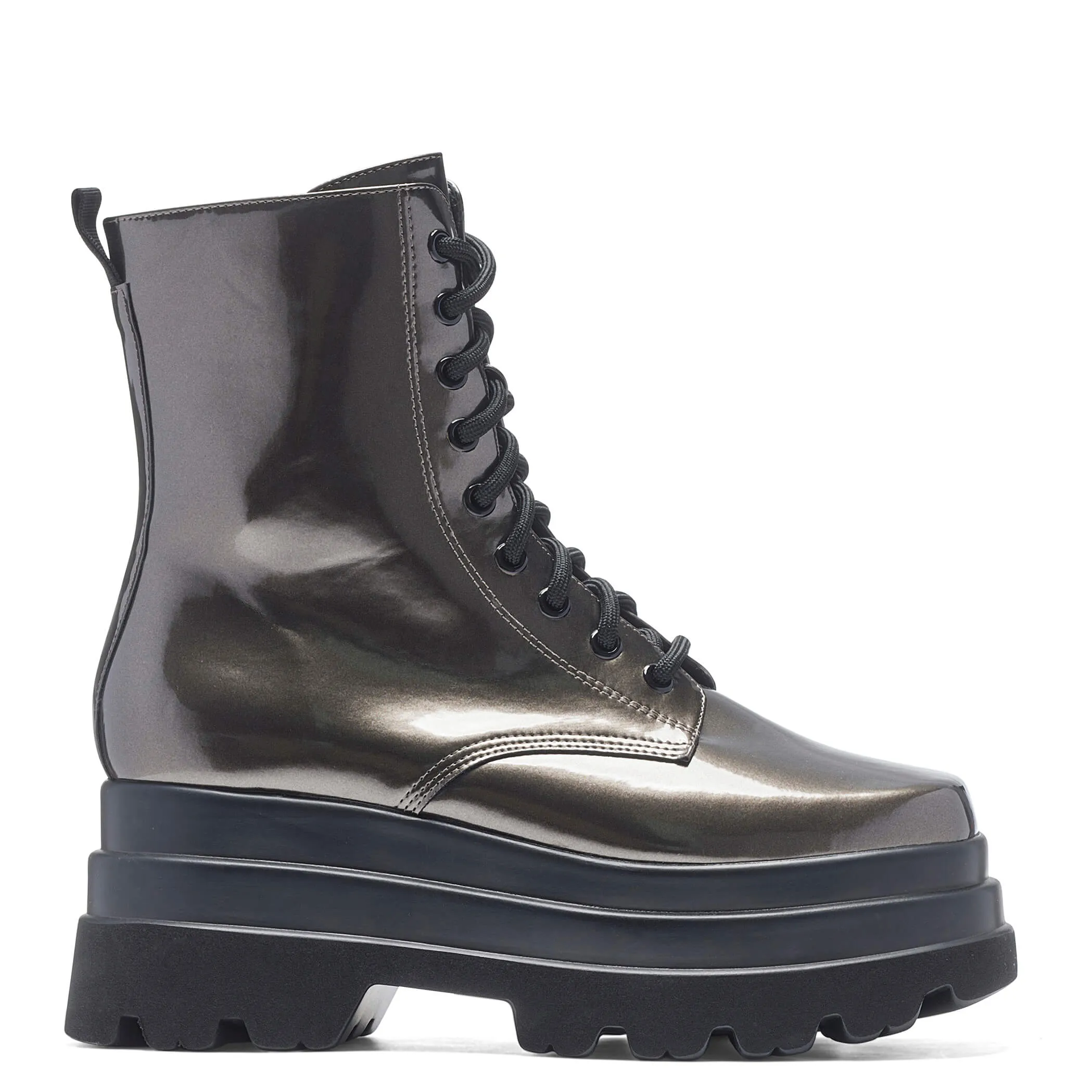 Deathwatch Trident Platform Boots - Static Grey sold by Shoe Freaks
