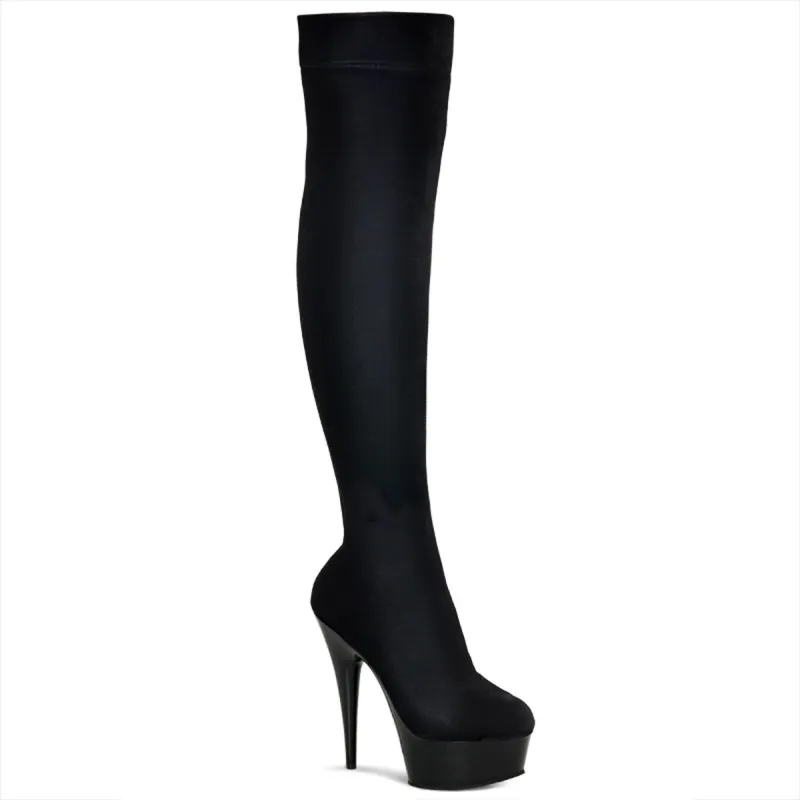 Pleaser Delight-3002-Black-Size 14-Clearance sold by Shoe Freaks