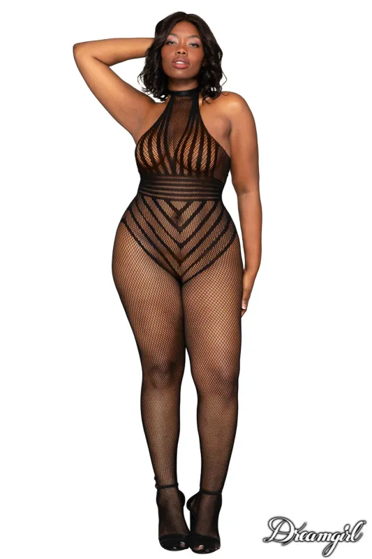 Striped Bodystocking sold by Shoe Freaks