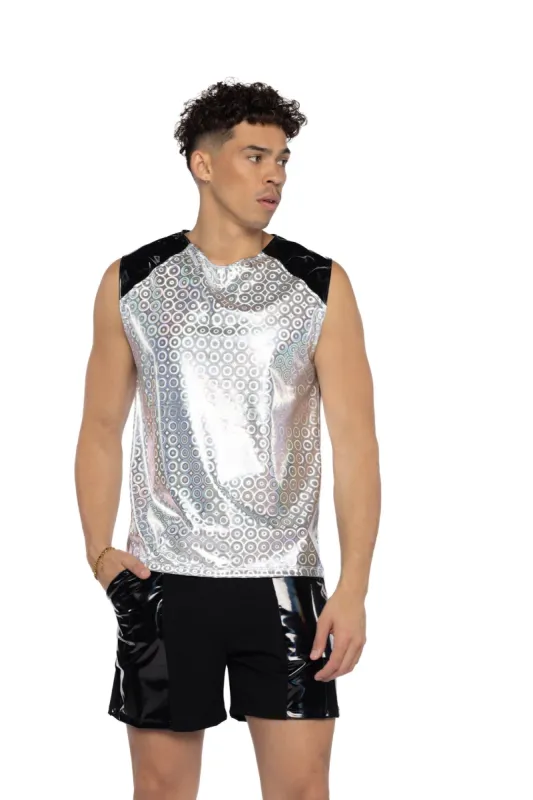 Two-Tone Men's Sleeveless Shirt sold by Shoe Freaks