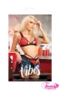 "Extra Spicy" Caged Bra & Thong sold by Shoe Freaks