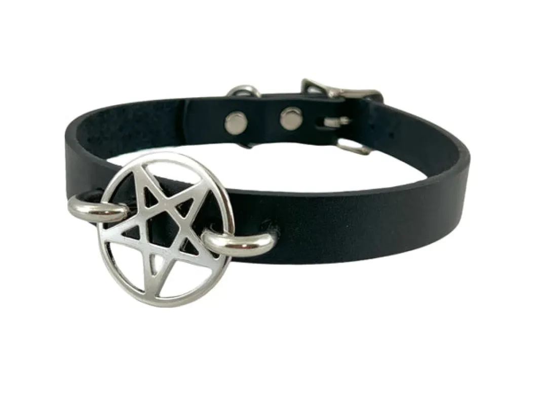1" Pentagram 3/4" Choker sold by Shoe Freaks