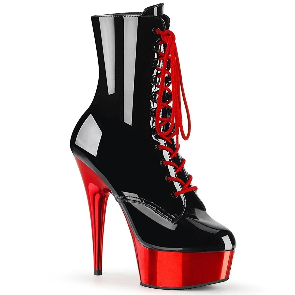 Pleaser Delight-1020-Black-Red-Size 8-Clearance sold by Shoe Freaks