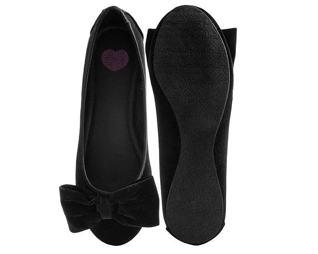 TUK-A9431L Velvet Oversized Bow Flat sold by Shoe Freaks product image thumbnail 2