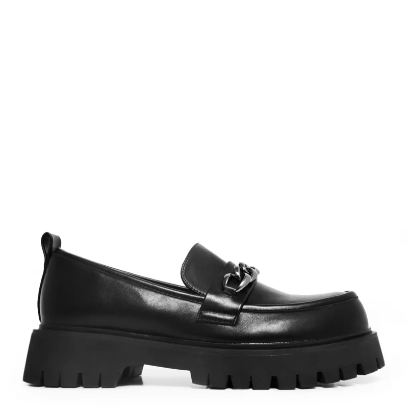 Shenron Men's Chain Black Loafers sold by Shoe Freaks