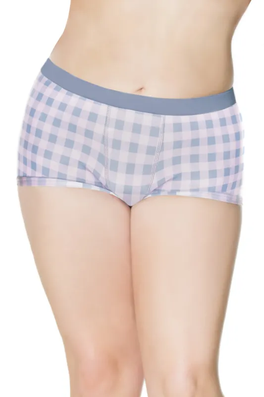 Buffalo Check Print Booty Short sold by Shoe Freaks