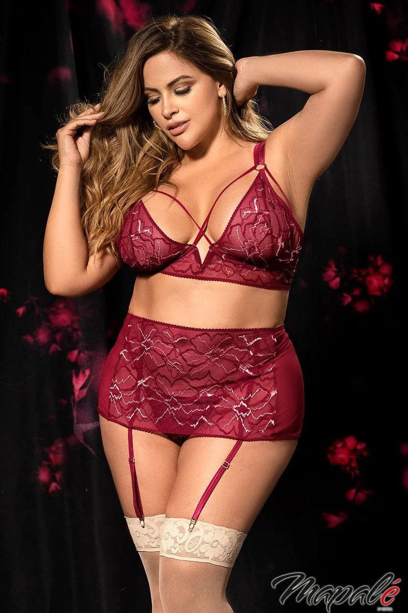 3PC Floral Lace Set sold by Shoe Freaks product image thumbnail 2