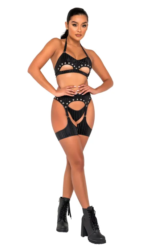 Studded Garter Belt Harness sold by Shoe Freaks