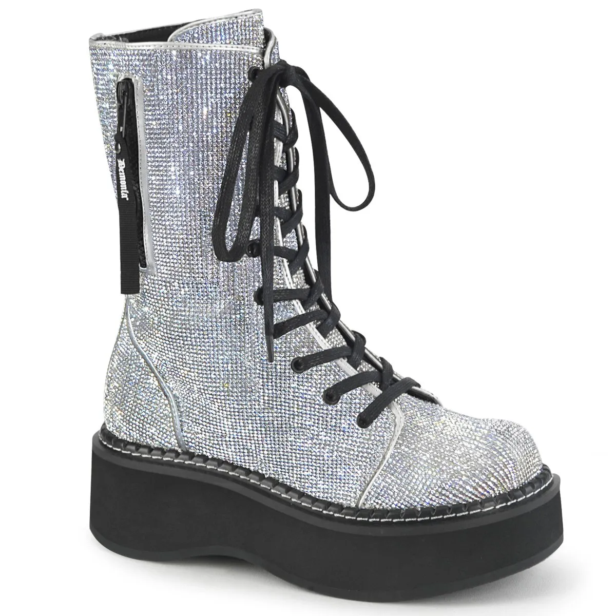 Demonia Emily-362-Silver-Size 7-Clearance sold by Shoe Freaks