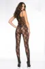Sheer Bra Floral Lace Crotchless Bodystocking sold by Shoe Freaks