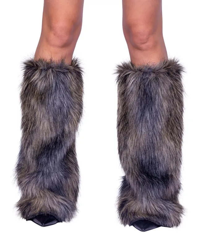 Pair of Faux Fur Wolf Leg Warmers sold by Shoe Freaks