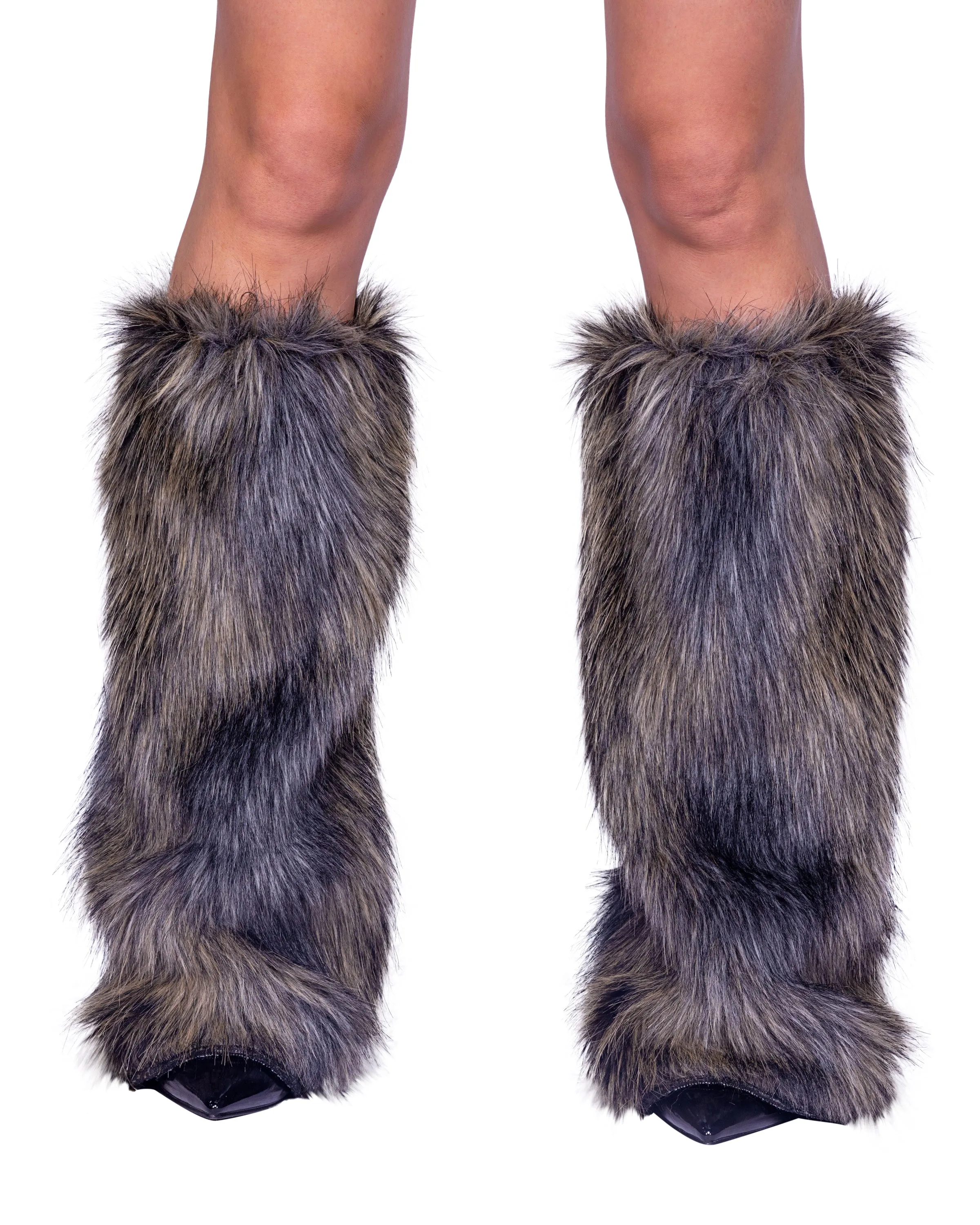 Pair of Faux Fur Wolf Leg Warmers sold by Shoe Freaks