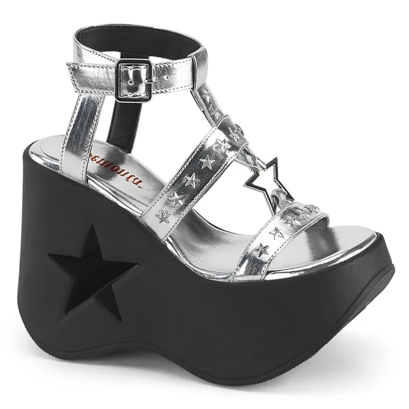 Demonia Dynamite-12-Silver/Black-Size 7-Clearance sold by Shoe Freaks