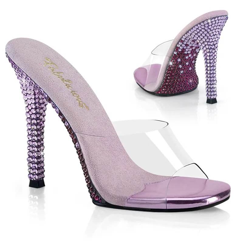 Fabulicious Gala-01DMM-Clear/Lavender-Size 7-Clearance sold by Shoe Freaks
