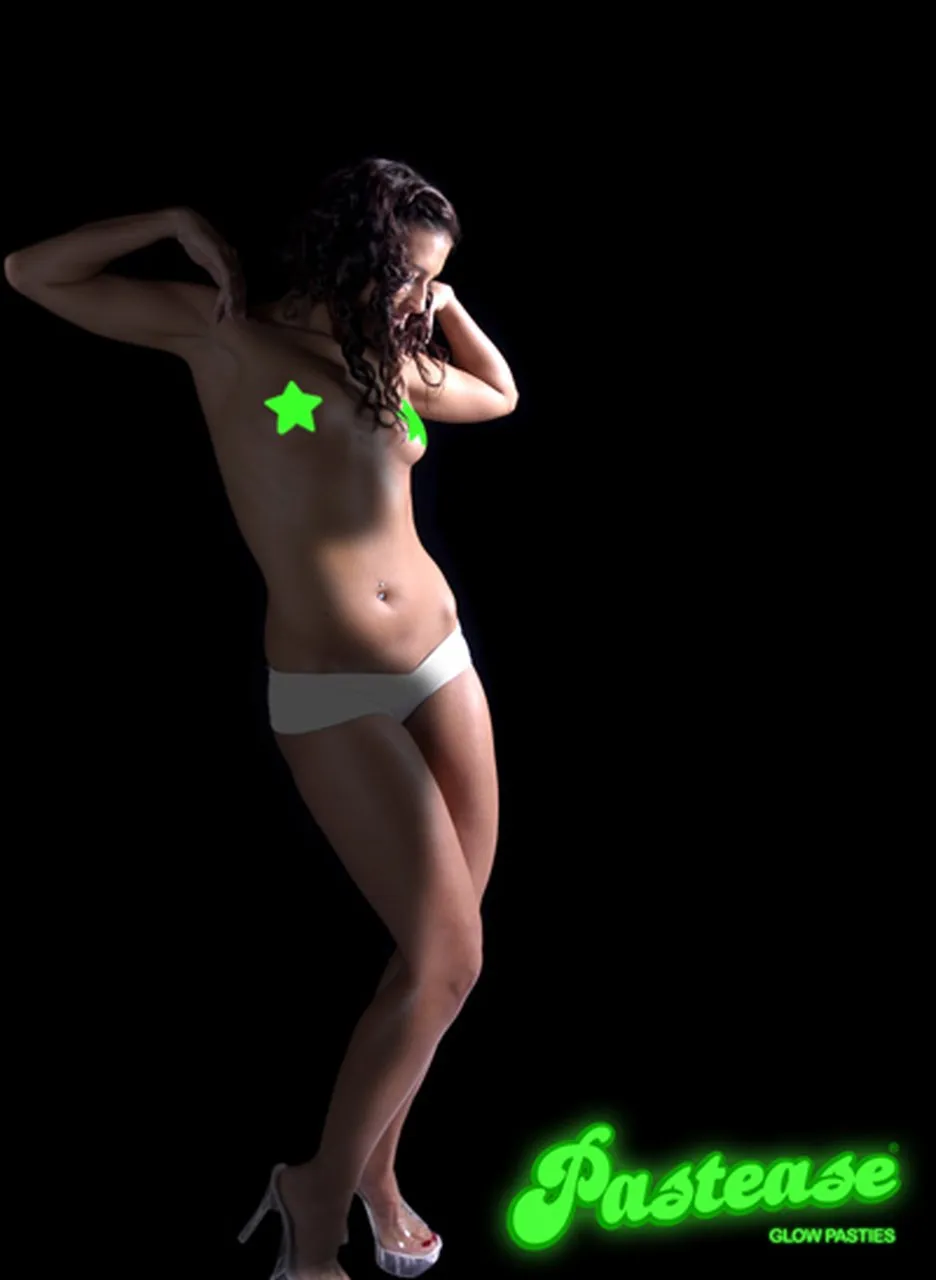 Star: Glow-in-the-Dark Star Nipple Pasties sold by Shoe Freaks product image thumbnail 3