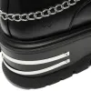 The Silence Platform Grunge Boots - Black sold by Shoe Freaks