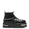 The Silence Platform Grunge Boots - Black sold by Shoe Freaks