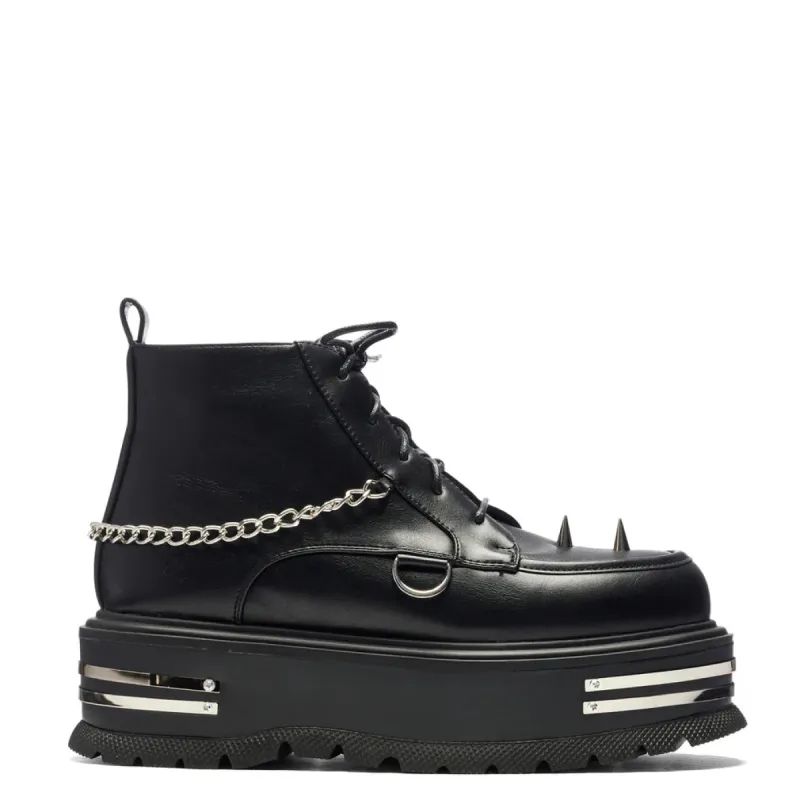 The Silence Platform Grunge Boots - Black sold by Shoe Freaks