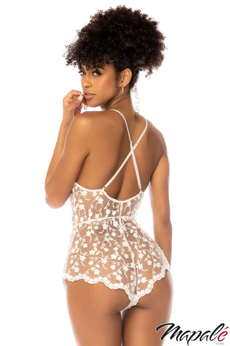 Sheer Floral Romper sold by Shoe Freaks product image thumbnail 2