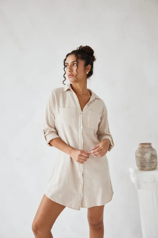 Cabana Shirt Dress sold by Blanco by Nature