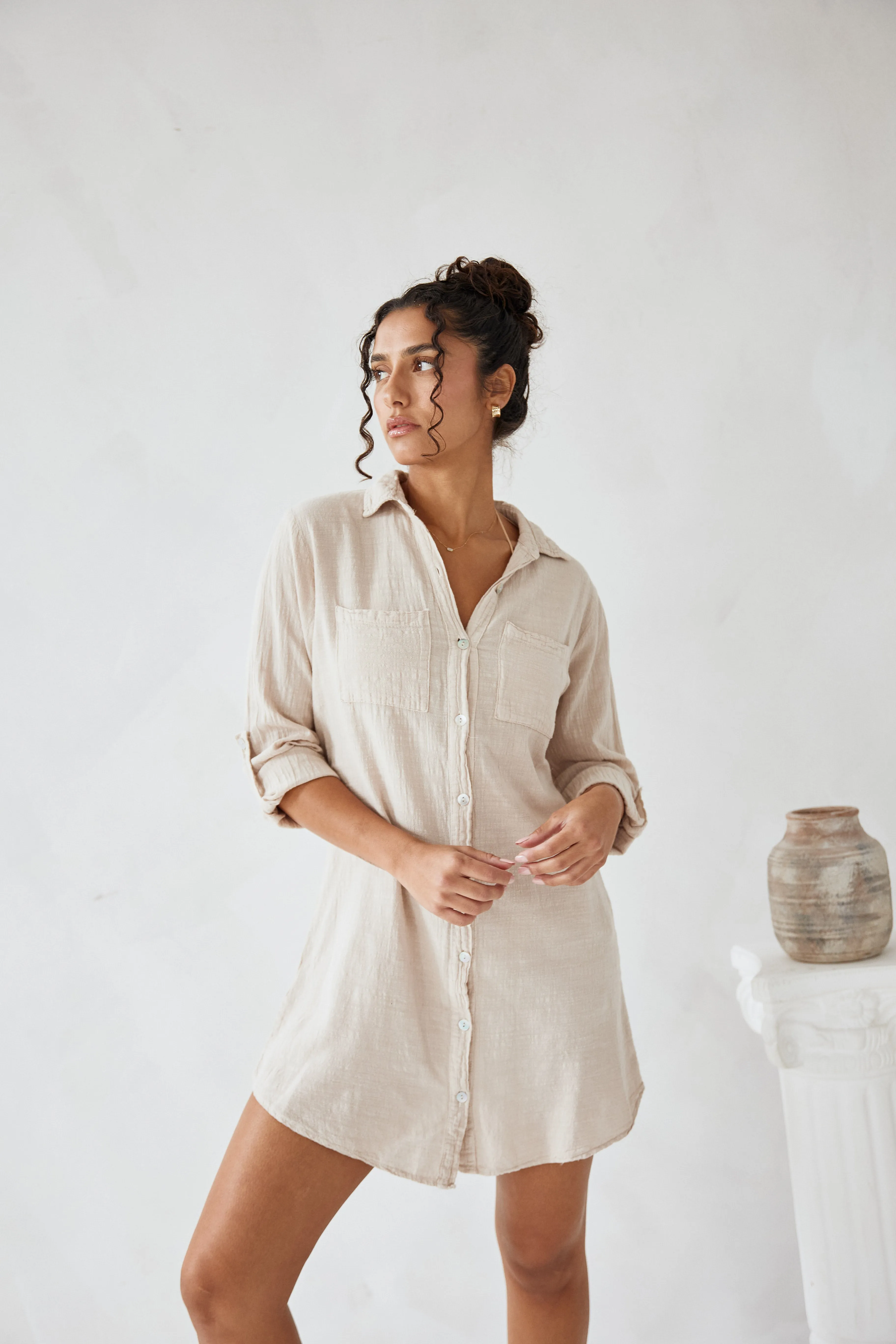 Cabana Shirt Dress sold by Blanco by Nature