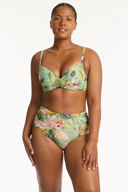 Lost Paradise Cross Front Moulded Cup Bra sold by Sea Level Australia
