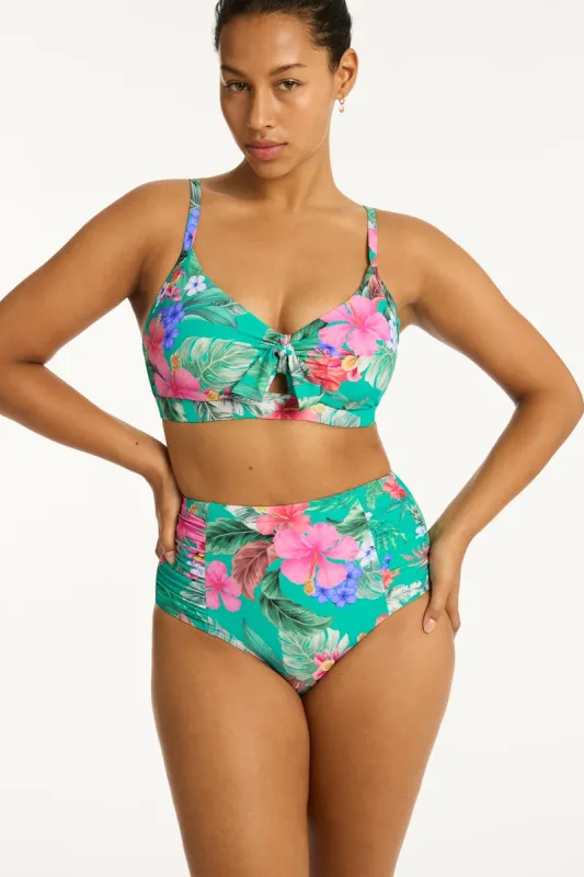 Pacifico High Waist Gathered Side Pant sold by Sea Level Australia