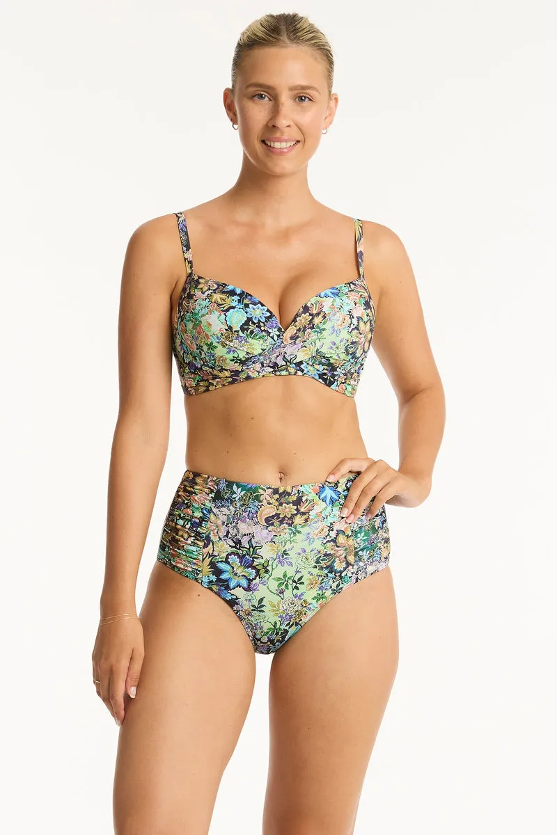 Wildflower High Waist Gathered Side Pant sold by Sea Level Australia