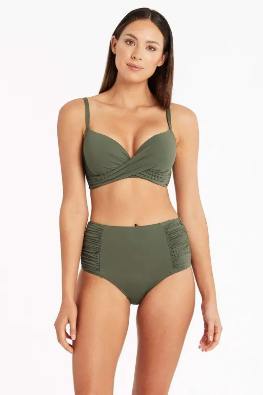 Eco Essentials Cross Front Moulded Cup Bra sold by Sea Level Australia
