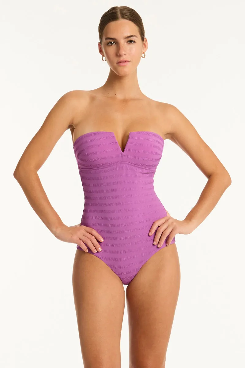 Palisades V Bandeau One Piece sold by Sea Level Australia