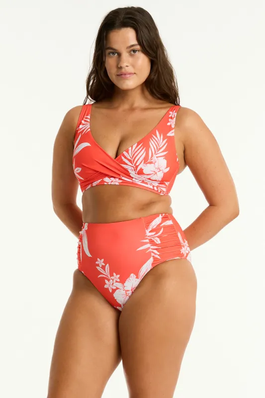 Aloha High Waist Gathered Side Pant sold by Sea Level Australia
