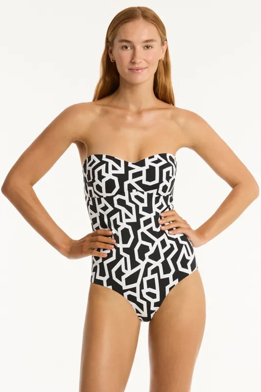 Deco Seamless Bandeau One Piece sold by Sea Level Australia