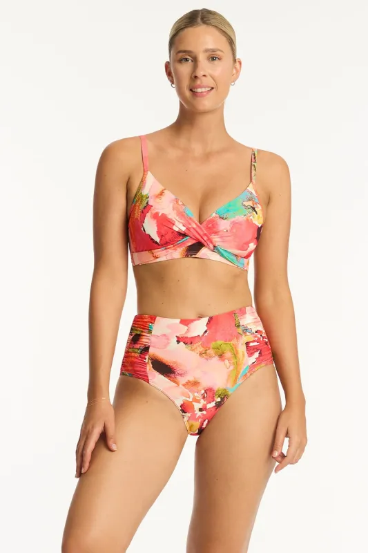 Cascade Twist Front DD/E Bra sold by Sea Level Australia