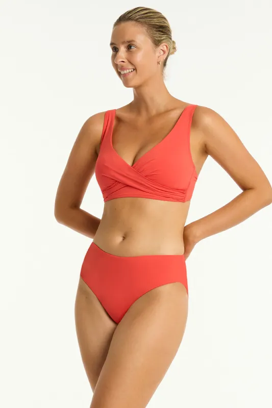 Essentials Edit Mid Bikini Pant sold by Sea Level Australia