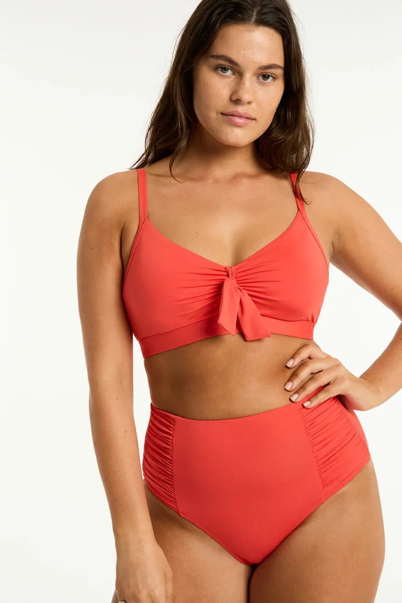 Essentials Edit High Waist Gathered Side Pant sold by Sea Level Australia