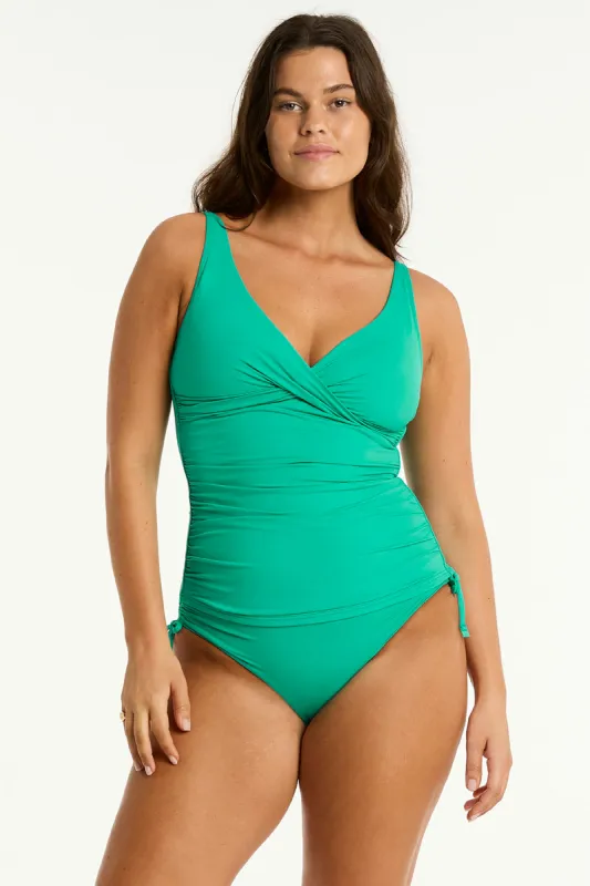 Essentials Edit Cross Front Tankini sold by Sea Level Australia