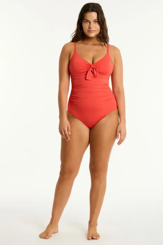 Essentials Edit Tie Front DD/E One Piece sold by Sea Level Australia