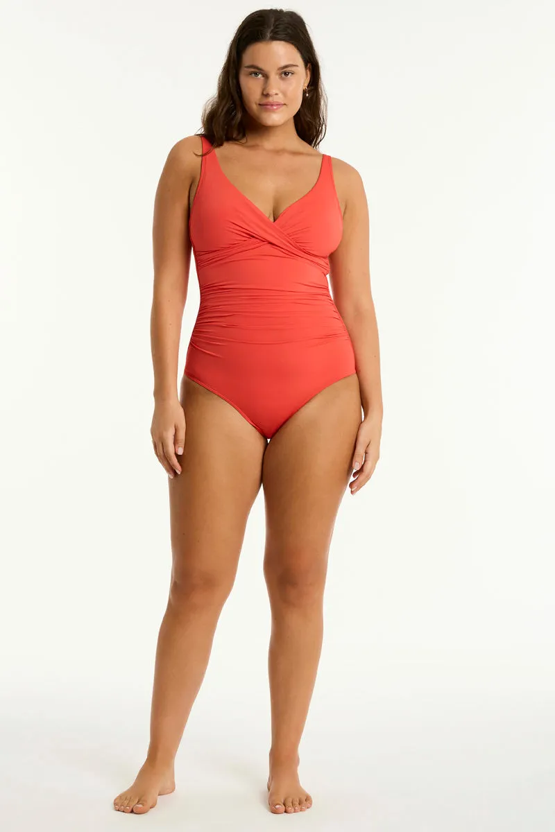 Essentials Edit Cross Front One Piece sold by Sea Level Australia