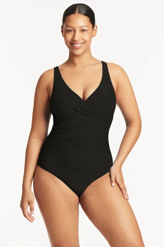 Honeycomb Cross Front One Piece sold by Sea Level Australia