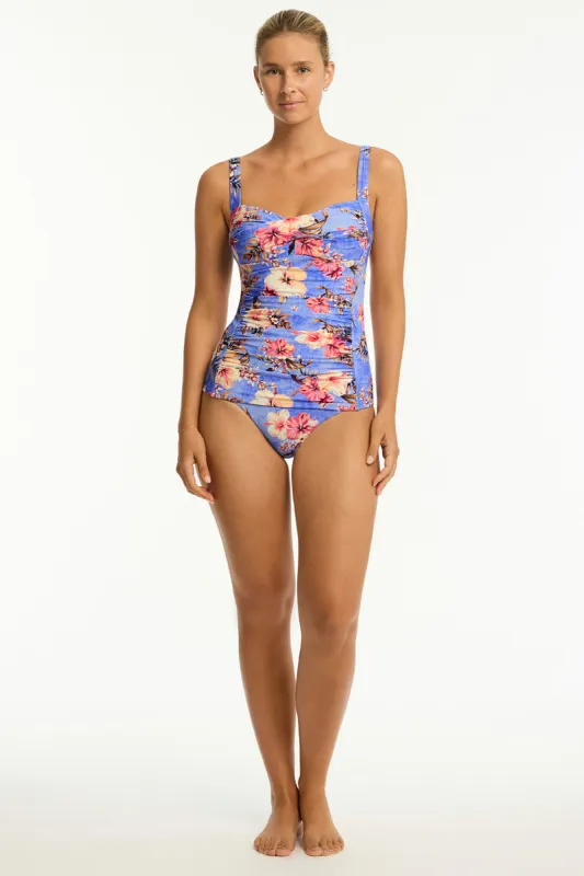 Blue Hawaii Twist Front Tankini sold by Sea Level Australia