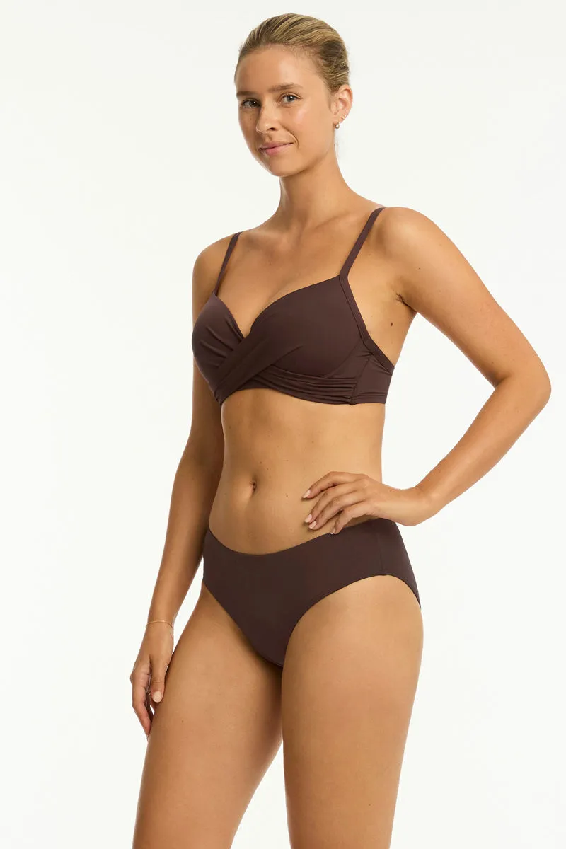 Essentials Edit Mid Bikini Pant sold by Sea Level Australia