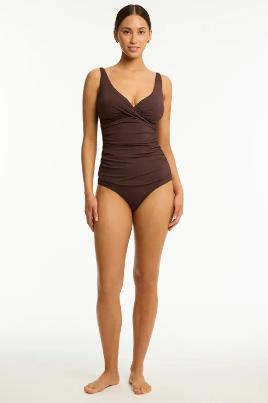 Essentials Edit Cross Front Tankini sold by Sea Level Australia