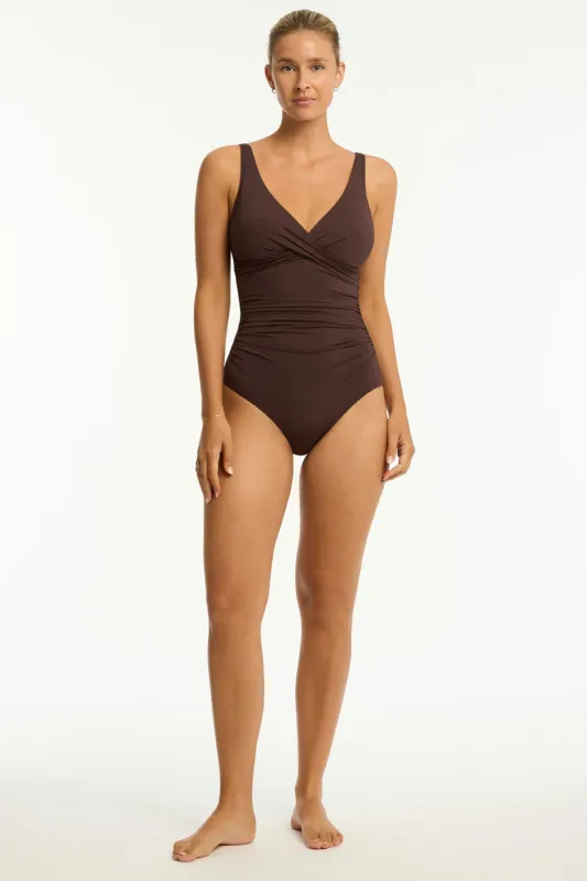 Essentials Edit Cross Front One Piece sold by Sea Level Australia