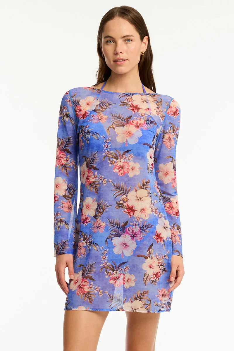 Blue Hawaii Mesh Short Dress sold by Sea Level Australia product image thumbnail 5