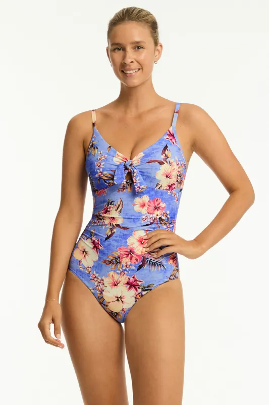 Blue Hawaii Tie Front DD/E One Piece sold by Sea Level Australia