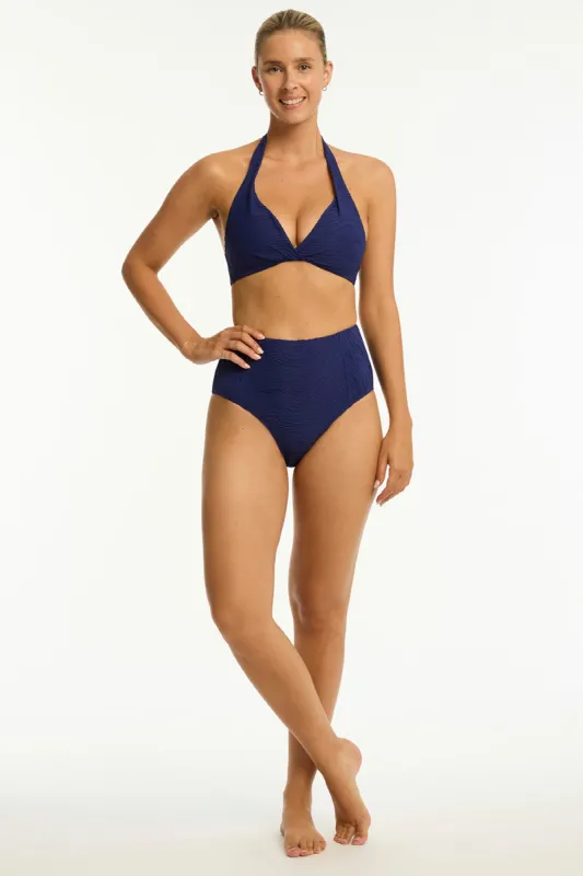 De Soleil Twist Front Multifit Halter Bra sold by Sea Level Australia