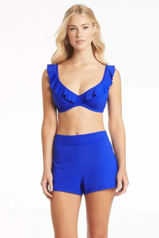 Eco Essentials F Cup Frill Underwire Bra sold by Sea Level Australia