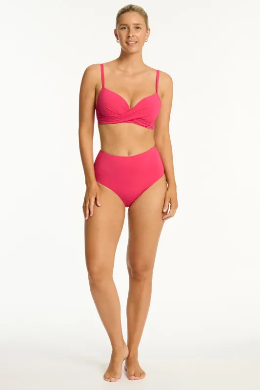 Essentials Edit Cross Front Moulded Cup Bra sold by Sea Level Australia